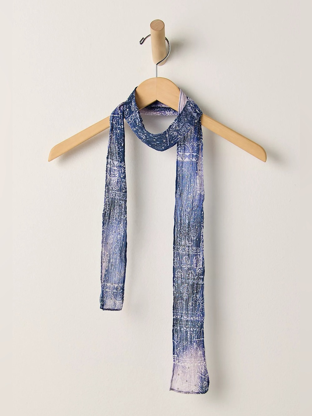 Free People Ultra Skinny Scarf🔥NWT• Inkewell Indigo Bandana Combo🔥